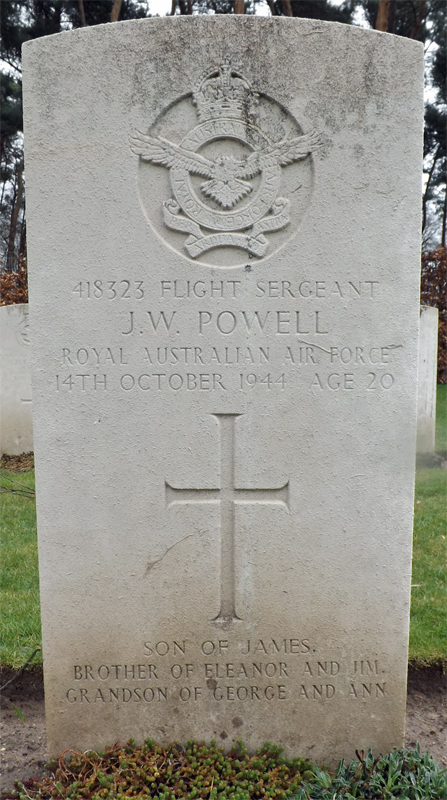 F/Sgt Joseph William Powell<br/><br /><br />died October 14th, 1944